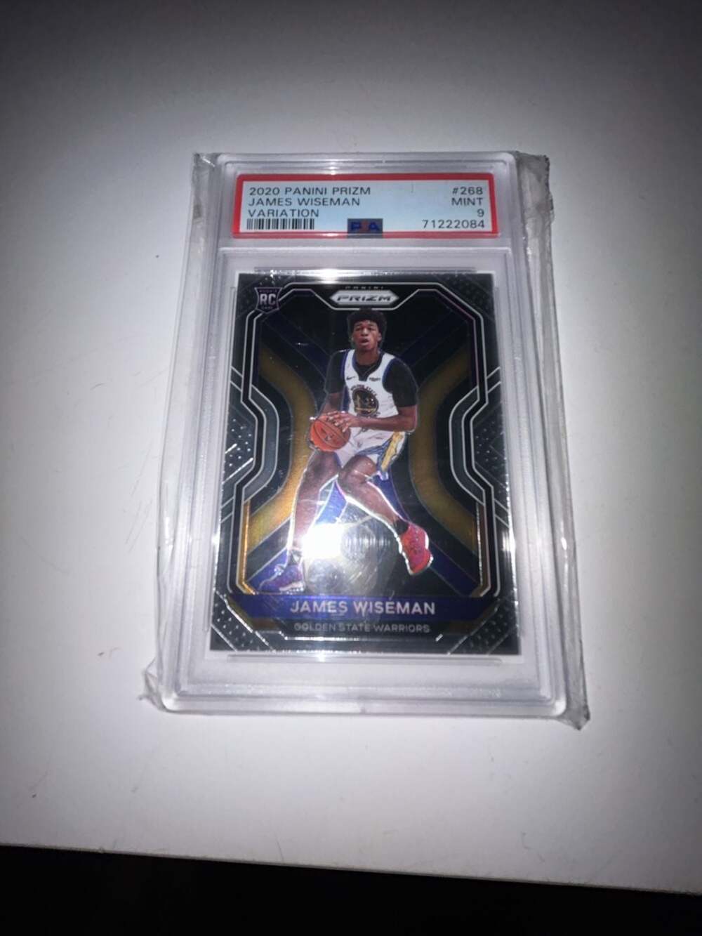 2020 Panini Prizm James Wiseman Variation Rookie Card #268 PSA 9